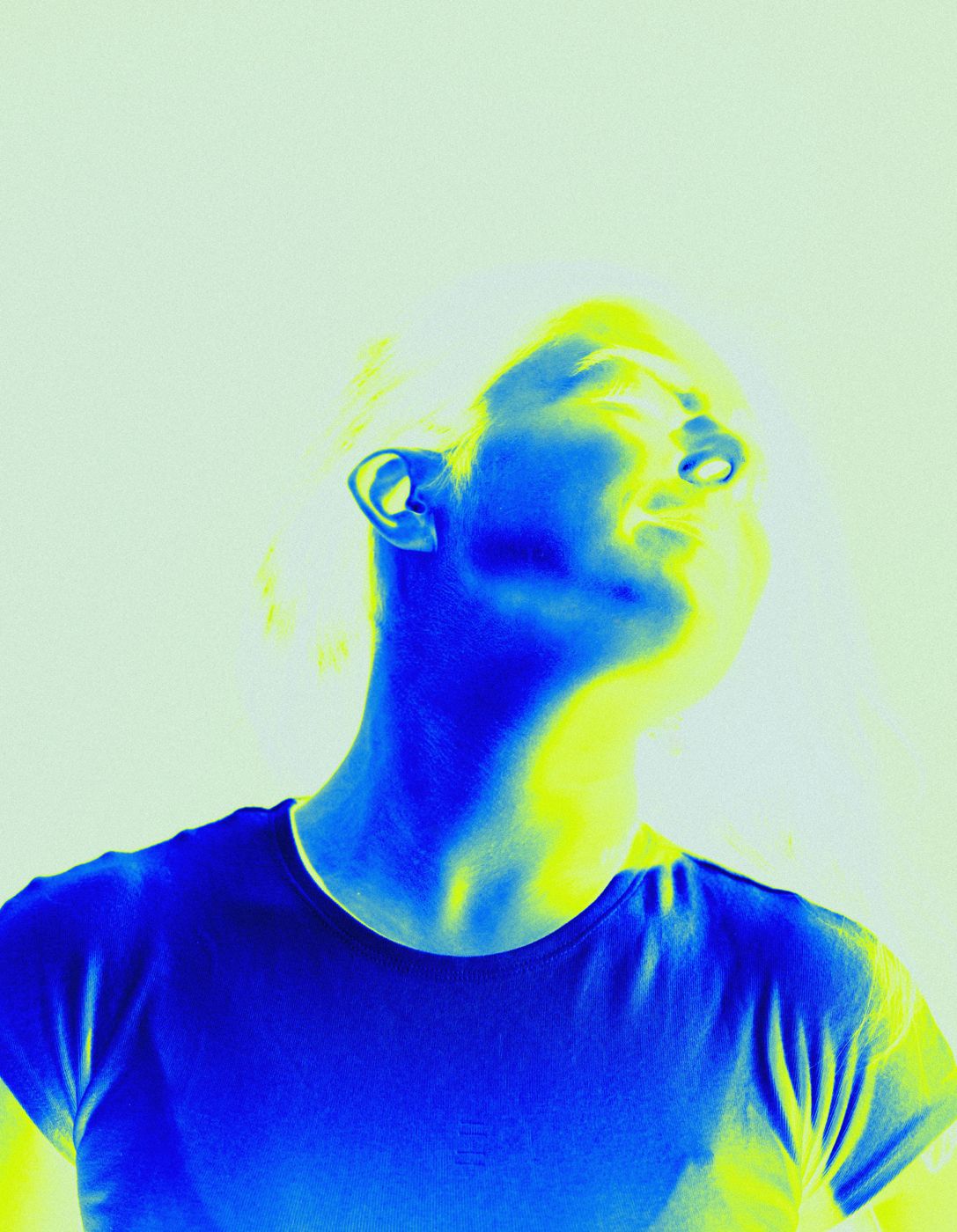 A man looking up